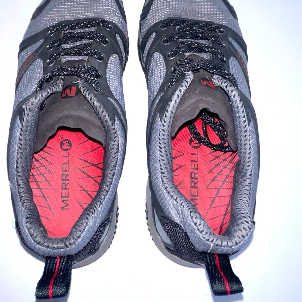 Merrell Castle‎ Rock Gray Red Hiking Shoe Men's 7 - Picture 7 of 8